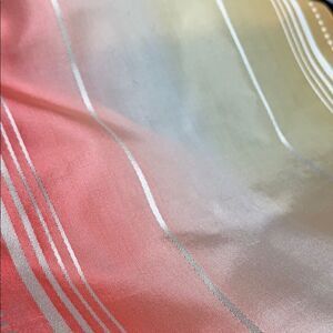 Vintage watered silk ombré scarf-France-pink beige